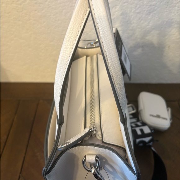 Karl Lagerfeld White Embossed Satchel - Picture 8 of 9